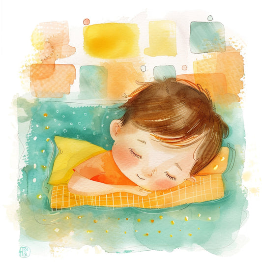 Peaceful Baby Sleeping Soundly in a Colorful Setting