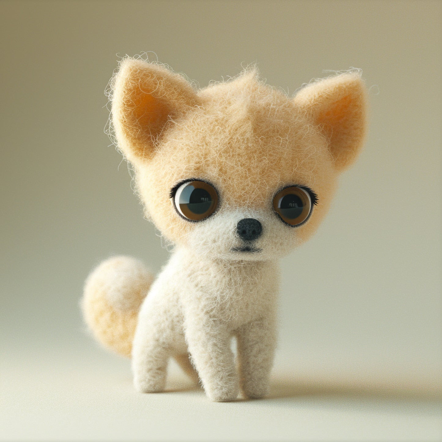 Adorable Canaan Dog Plush Toy with Big Eyes