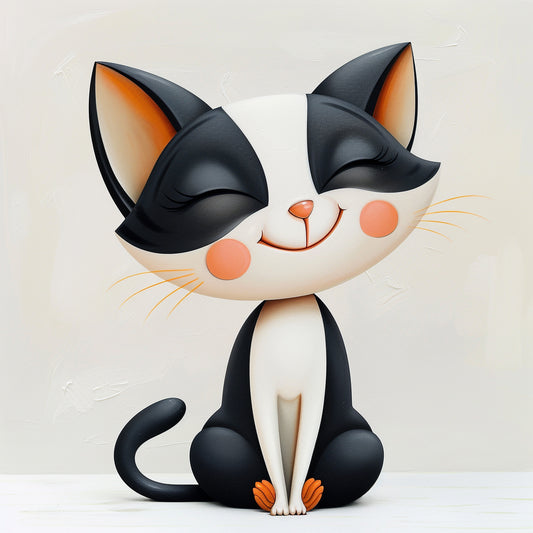Award-Winning Kids Illustration of Happy Cute Cat