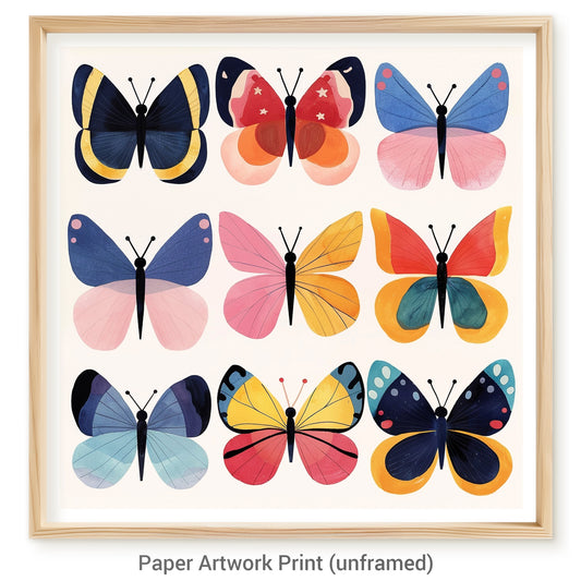 Colorful Watercolor Butterflies Collection in Stylish Design