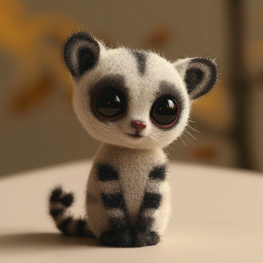 Adorable Animated African Civet with Big Eyes and Fluffy Fur
