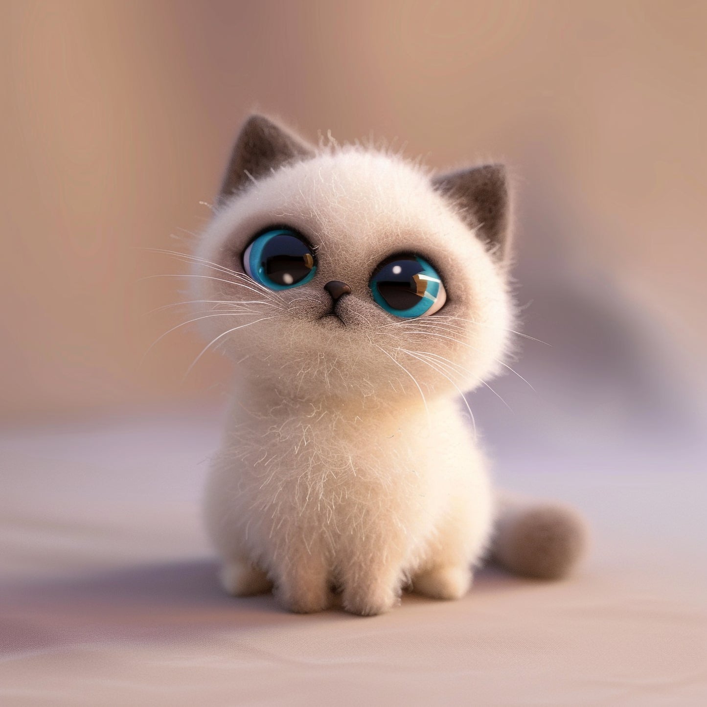 Adorable Birman Cat Sitting With Innocent Blue Eyes