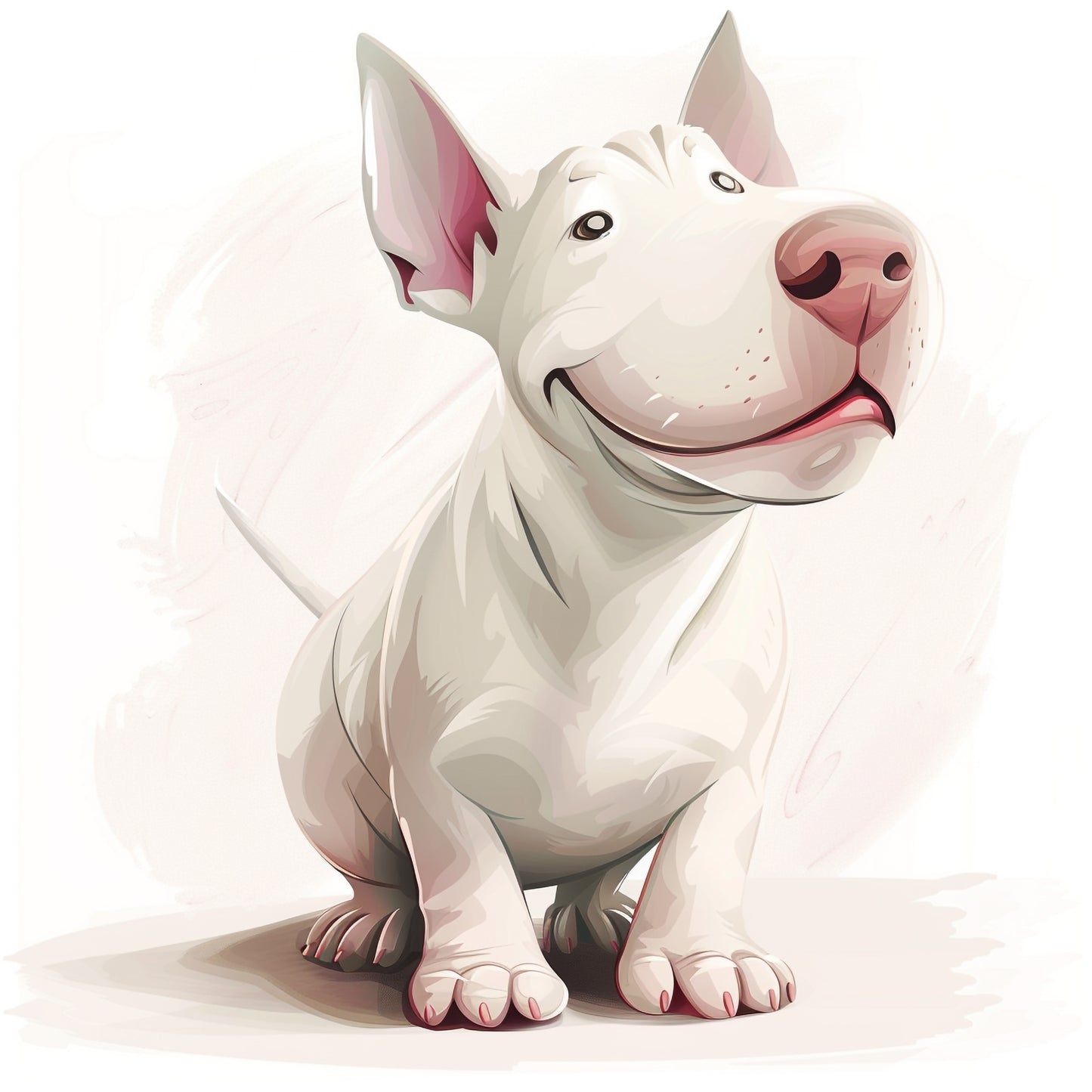 Adorable Bull Terrier Dog with a Friendly Smile