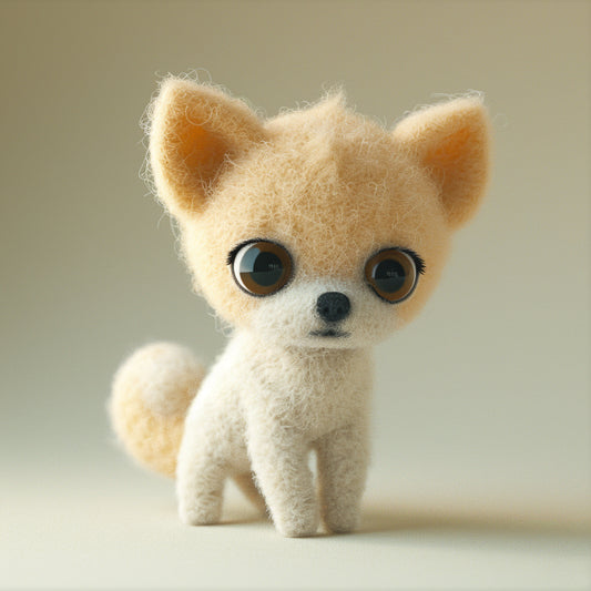 Adorable Canaan Dog Plush Toy with Big Eyes