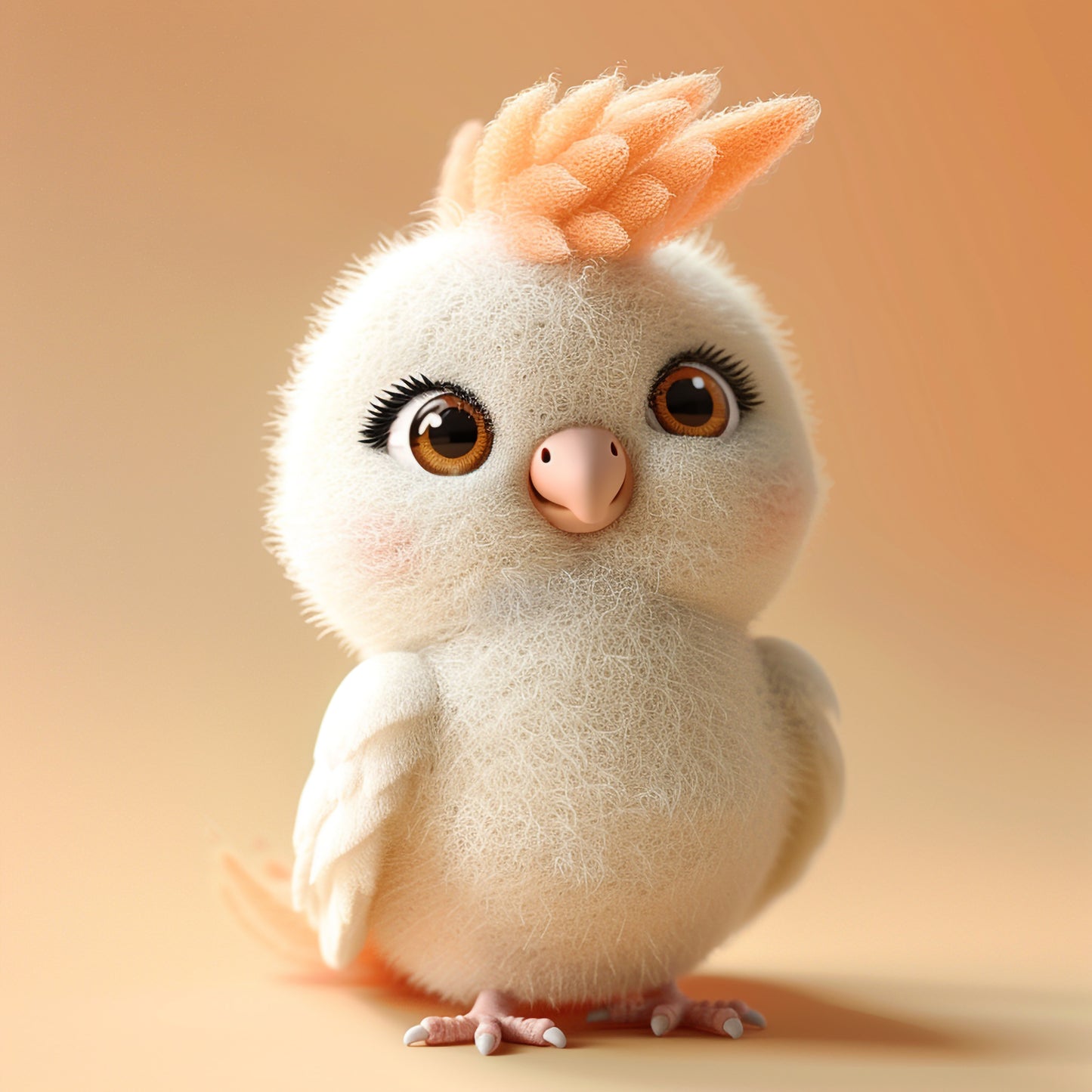 Adorable Handmade Cockatoo Needle Felting Craft Image