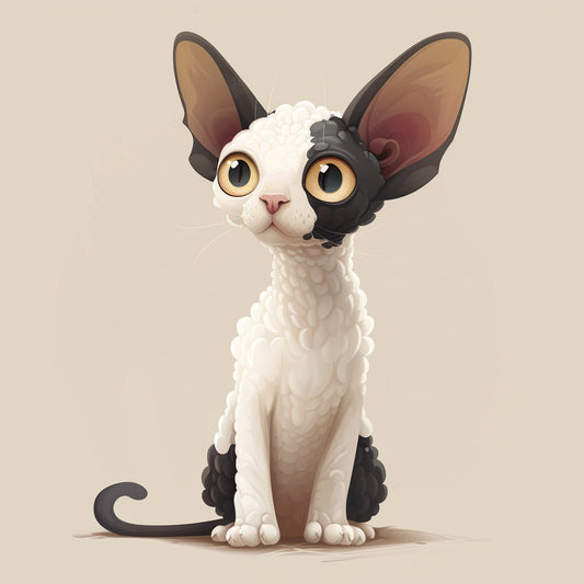 Adorable Cornish Rex Cat with Striking Big Eyes