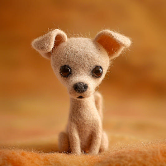 Handmade Italian Greyhound Figurine Captures Adorable Gaze
