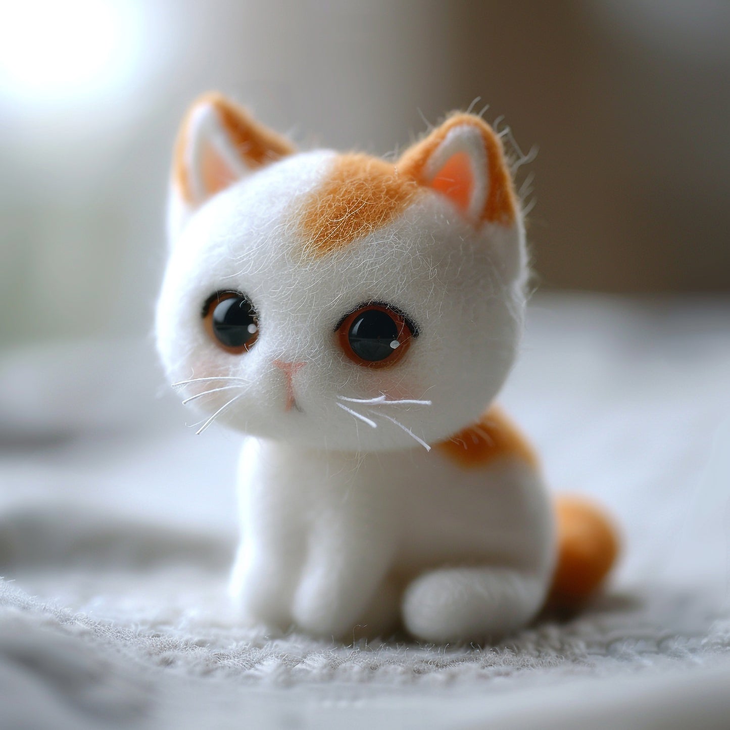 Adorable Japanese Bobtail Kitty with Big Eyes