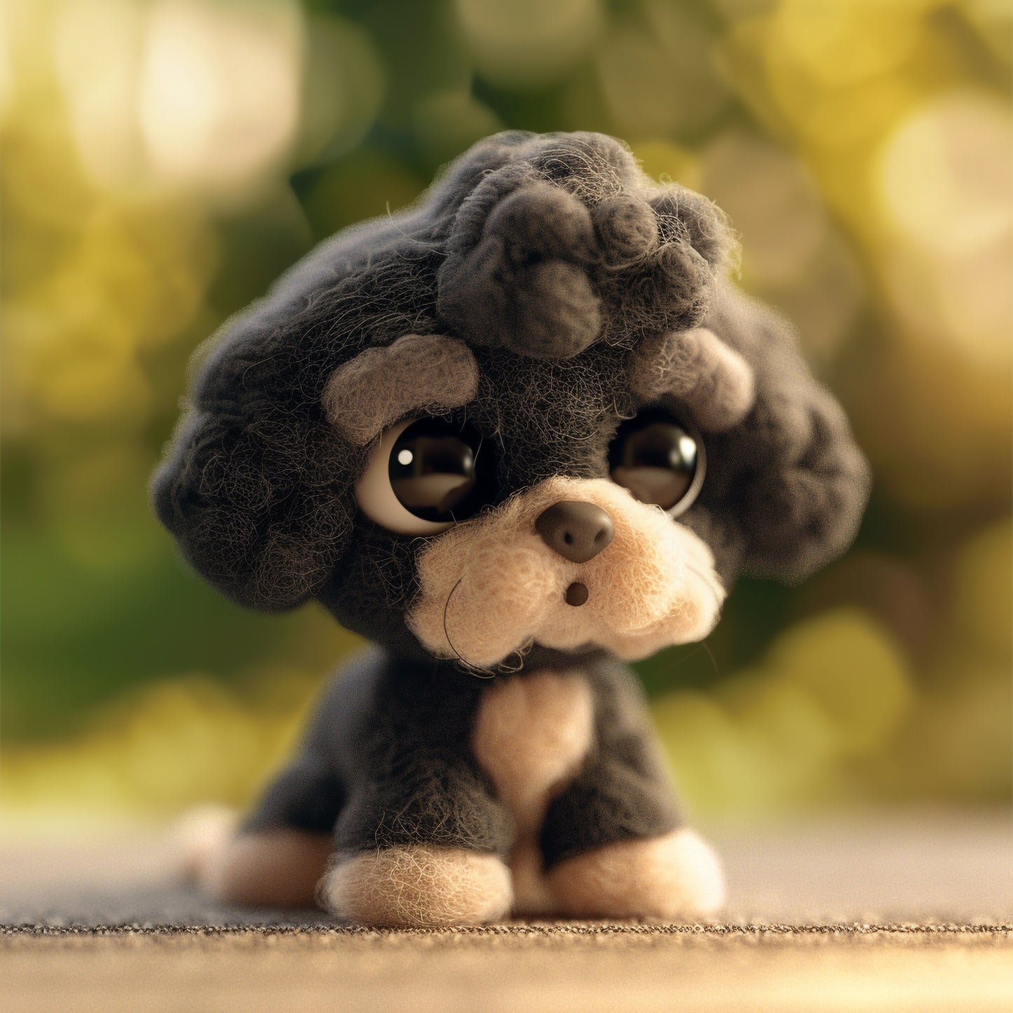 Adorable Portuguese Water Dog Plush Toy with Big Eyes
