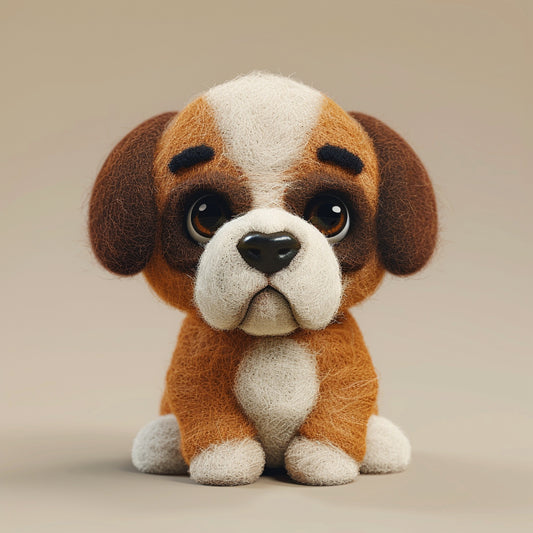 Adorable Saint Bernard Puppy with Cute Expression