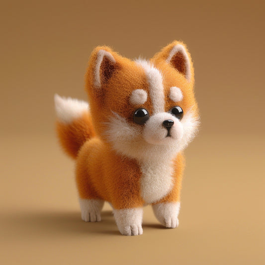 Adorable Shetland Sheepdog Plush Puppy Looking Cute