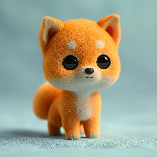 Adorable Shiba Inu Plush Toy with Cute Expression