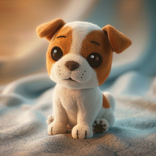 Adorable Staffordshire Bull Terrier Puppy with Sad Eyes
