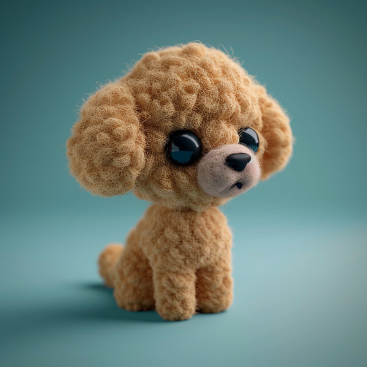 Cute Standard Poodle Puppy With Expressive Eyes