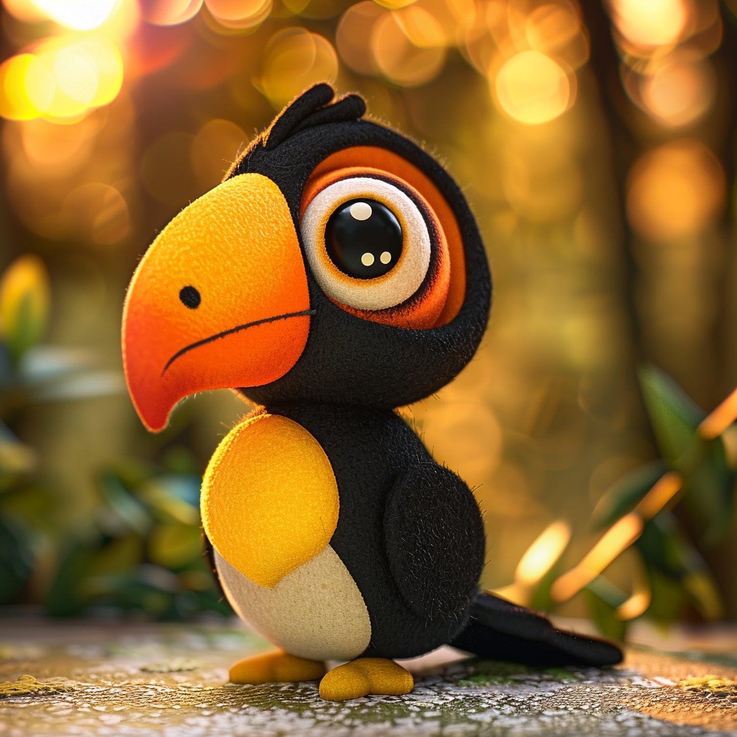 Handmade Toucan Needle Felting on a Sunny Day
