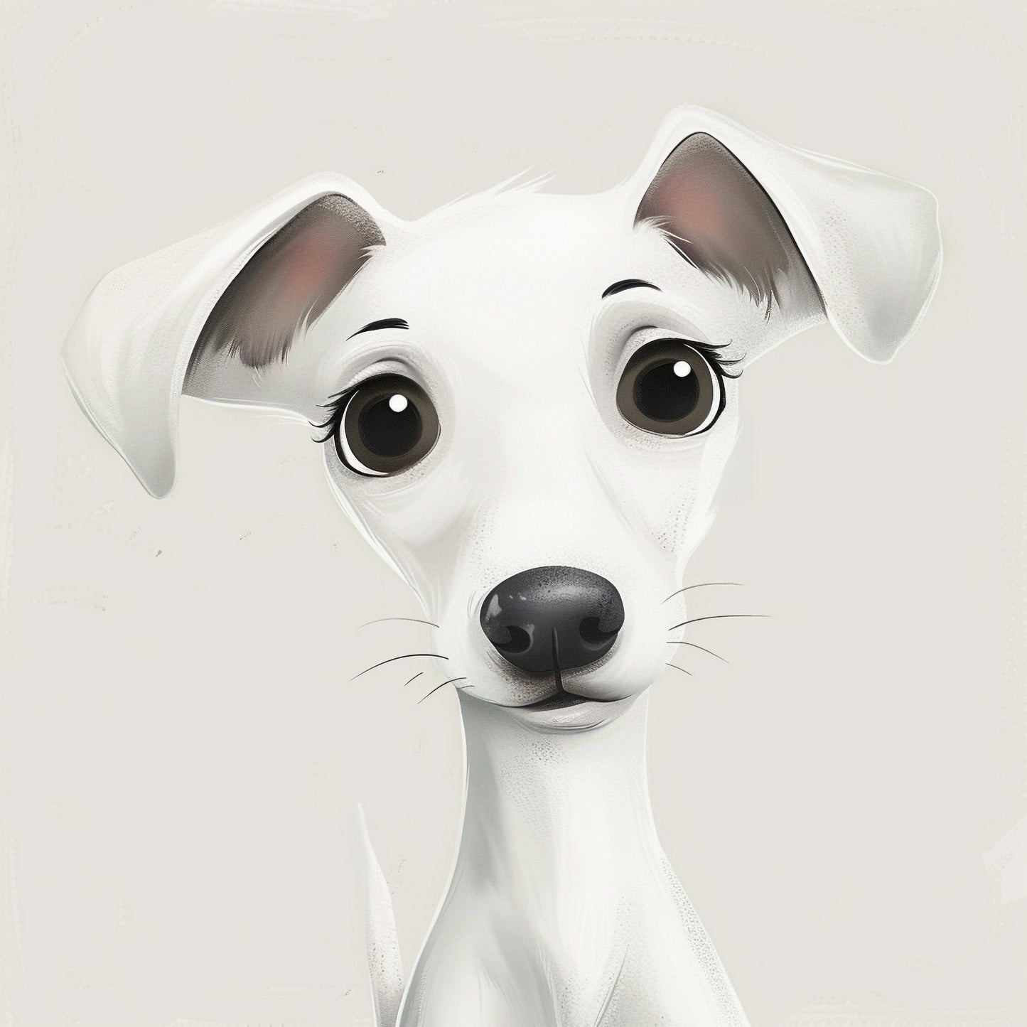 Adorable Whippet Dog with Expressive Eyes and Cute Ears