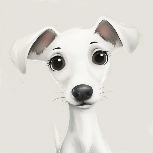 Adorable Whippet Dog with Expressive Eyes and Cute Ears