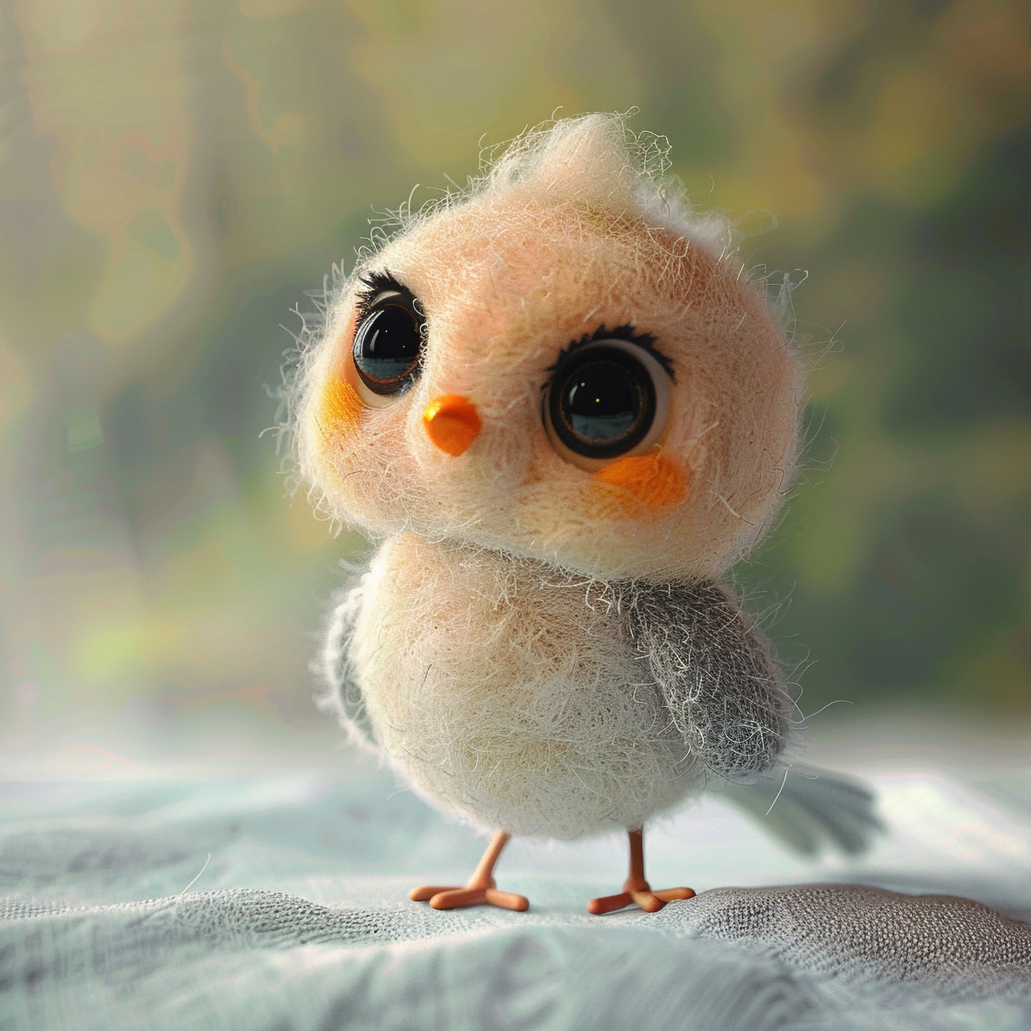 Adorable Handmade Baby Owl Toy with Big Eyes