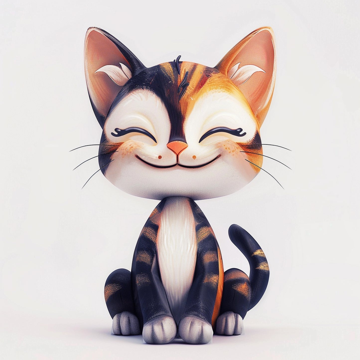 Adorable Award-Winning Illustration of a Happy Cat