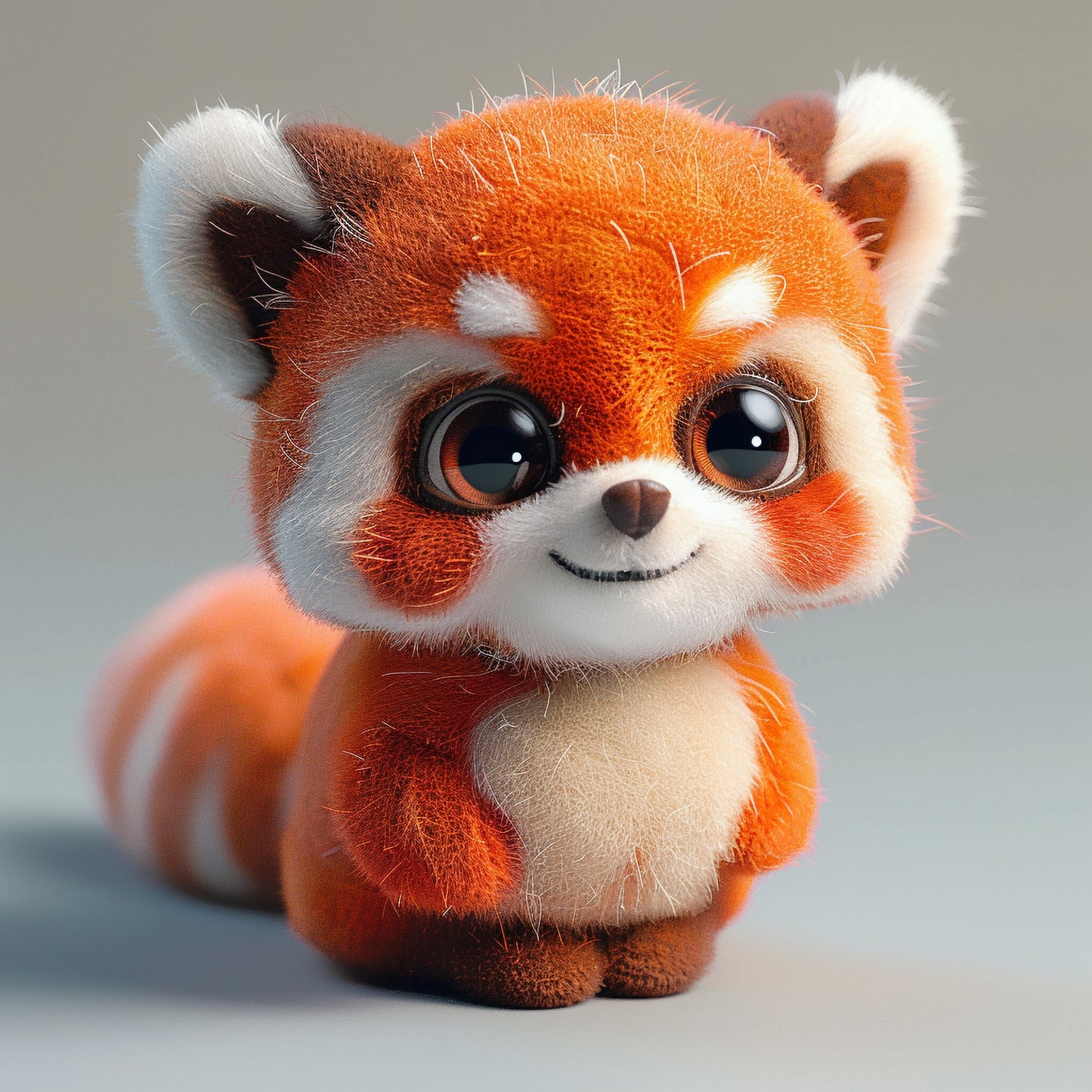 Adorable Needle Felted Red Panda with a Kind Smile