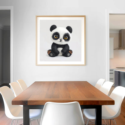 Adorable Needle Felted Panda Bear with Captivating Eyes